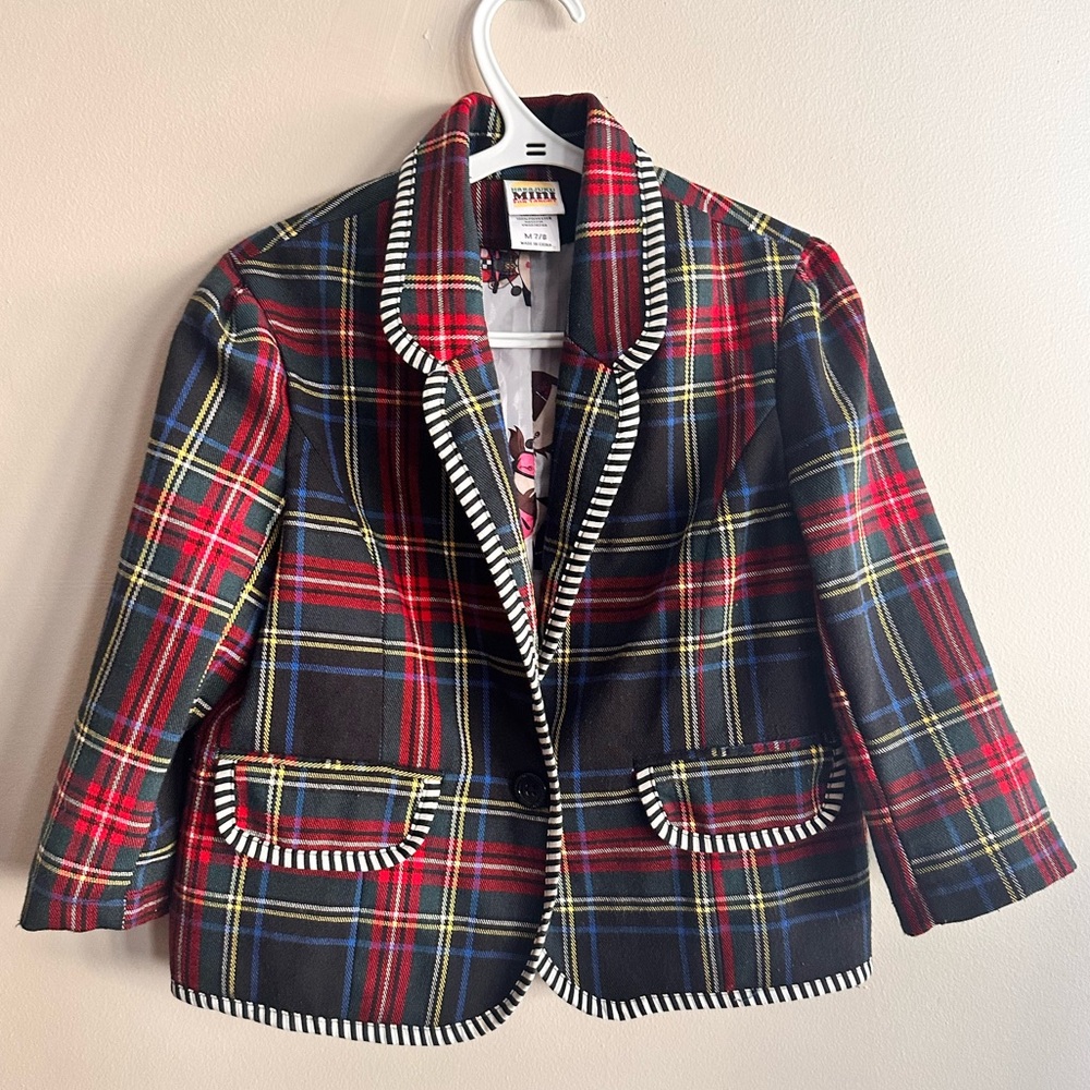 Harajuku Mini Plaid Schoolgirl Blazer | Girls 7/8 | Rare JPN-inspired design